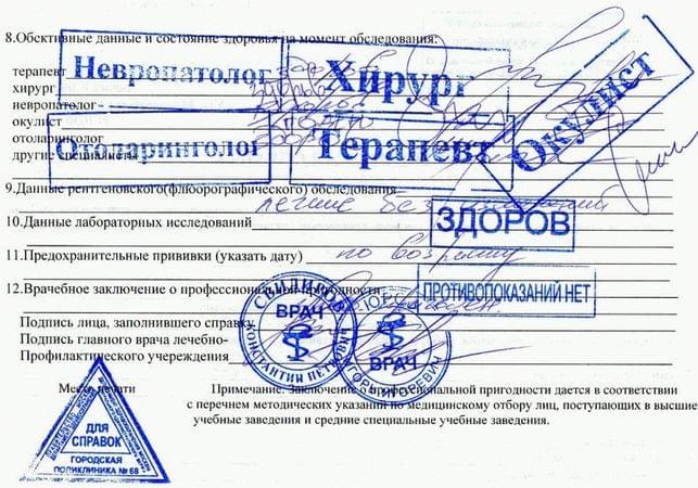 Фото-иллюстрация справки 086-у